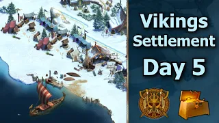 Forge of Empires: 7-Day Vikings Settlement Day 5! (Clan Totem + Market + Wool Farm)