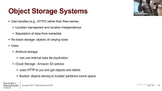 UMass CS677 (Spring'24) - Lecture 23 - xFS, Coda, HDFS, GFS