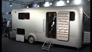 The most beautiful caravan in the world. Design forge Lume made of aluminum by hand.