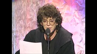 Lou Reed Inducts Frank Zappa at the 1995 Rock & Roll Hall of Fame Induction Ceremony