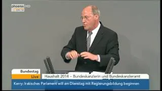 Bundestag - Generaldebatte zum Kanzleramtsetat mit Gregor Gysi am 25.06.2014