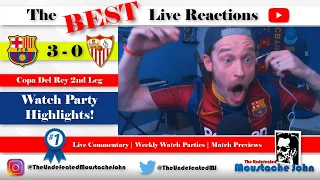 BEST Reaction to Barcelona 3-0 Sevilla COMEBACK! | Copa del Rey 2nd Leg | Watch Party Highlights