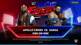 WWE2K24 Apollo Crews vs Sanga