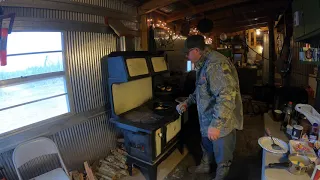Cooking on the Antique Wood Stove