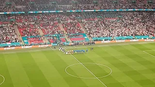 Euro 2020 Final - England vs Italy - Teams Emerge & National Anthems