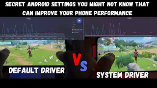 Android Default Driver VS System Driver - What's the difference?