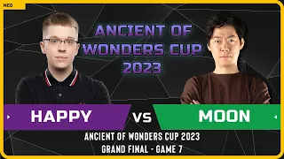 WC3 - [UD] Happy vs Moon [NE] - GRAND FINAL - Game 7 - Ancient of Wonders Cup 2023