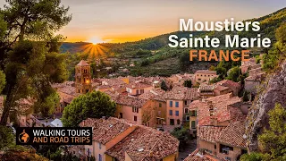 Moustiers Sainte Marie - A beautiful French village walking tour 4k video in Provence France