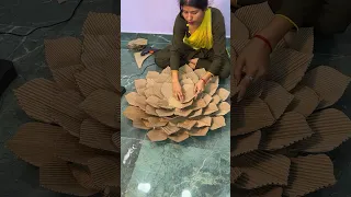 Unique cardboard wall decor craft idea 💫 #shorts #youtubeshorts #viral #diy #crafts #idea #trending