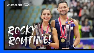 🥊🎵  "ROCKY" ROUTINE earns standing ovation for British duo Lilah Fear and Lewis Gibson | Eurosport