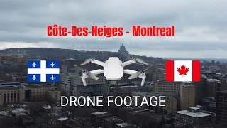Aerial Video Footage From Côte-Des-Neiges - Montreal - Quebec - Canada.
