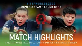 Highlights | Hana Matelova (CZE) vs Zeng Jian (SGP) | WT R16 | #ITTFWorlds2022