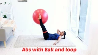 Stability Ball and Band Abs Core workout - BARLATES BODY BLITZ Abs with Ball and Loop