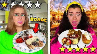 САМЫЙ ДОРОГОЙ РЕСТОРАН vs САМЫЙ ДЕШЁВЫЙ ! 24 Часа едим в ресторанах Челлендж