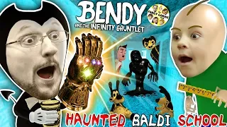 BALDI'S SCHOOL of BENDY & the INK MACHINELINGS! BACON Soup vs Infinity Gauntlet? (Insane FGTEEV Vid)