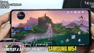 Samsung Galaxy M54 Genshin Impact Gaming test | Exynos 1380, 120Hz Display