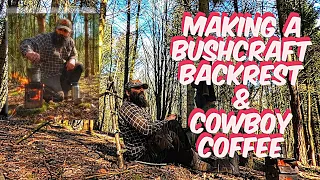 Making a bushcraft backrest bushcraft project ideas #bushcraft #bushcraftprojects #cowboycoffee