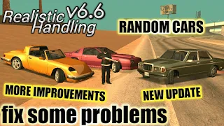 NEW UPDATE FOR RANDOM CARS 1 | REALISTIC HANDLING v6.6 | INFO UPDATE MOD GTA SA