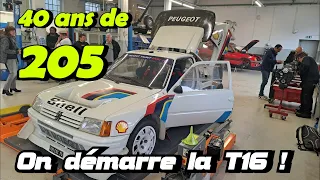 ON DEMARRE LA 205 T16 EVO 2 ET ON FÊTE LES 40 ANS DU MODELE !