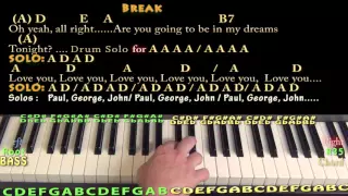 Golden Slumbers/Carry That Weight/The End (The Beatles) Piano Cover Lesson with Lyrics