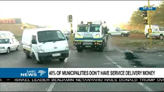 40% of municipalities do not have service delivery money
