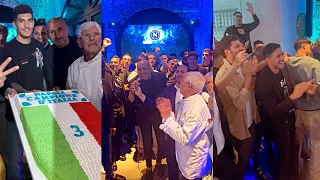 Festa scudetto Napoli 🥳 Spalletti scatenato canta Nino D'Angelo e la squadra "La capolista se ne va"