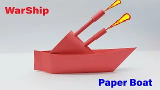 How to Make a Simple Origami Boat | Origami Battleship | Warship out of Paper