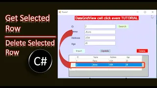 datagridview cell click event c#, Get Selected Row Values From DataGridView Into TextBox