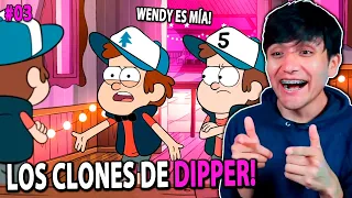 REACCIONO A GRAVITY FALLS "GUERRA DE CLONES, DIPPER SE CLONA POR WENDY" 🔥 #03