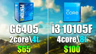 Core i3 10105F vs Pentium G6405 — Test in 7 Games