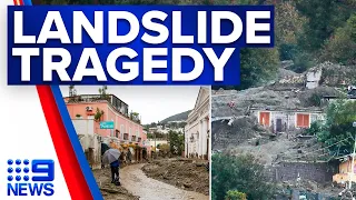 At least one dead and dozens missing after massive Italy landslides | 9 News Australia