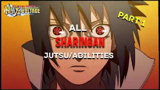 NxB NV | All Sharingan Jutsu/Abilities Part 1 | Naruto x Boruto Ninja Voltage