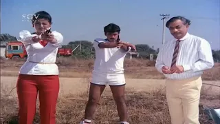 Chandrika Gun Shot Challenge with Shashikumar | Gandanige Thakka Hendathi Kannada Movie Best Scenes