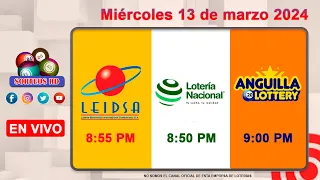 Lotería Nacional LEIDSA y Anguilla Lottery en Vivo 📺│ Miércoles 13 de marzo 2024- 8:55 PM