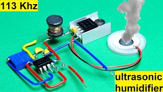 How to Make Ultrasonic Humidifier , Ultrasonic , NE555 , 113 Khz