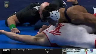 Carter Starocci(PSU) Pin vs Mikey Labriola(NEB) 3/18/23 (Jeff Byers Radio Call)