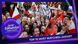 TOP 10 Most watched songs of August 2019 - Junior Eurovision Song Contest