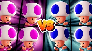 Mario Strikers Battle League - EVERYONE IS TOAD - Team Pink Toad Vs Team Baby Blue Toad
