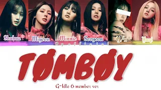 [Karaoke] (G)-IDLE (여자)아이들 - 'TOMBOY' (Color Coded Lyric) (6 member ver)