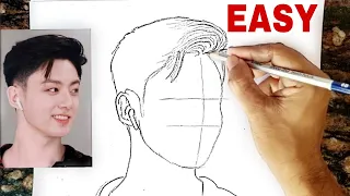 BTS jungkook drawing || How to draw BTS Jungkook #btsarmy #jungkook #bts #drawing #howtodraw