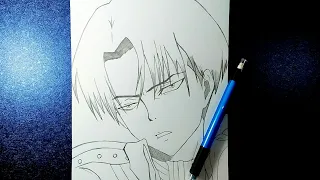 How to draw Levi Ackerman easy step by step with pencil