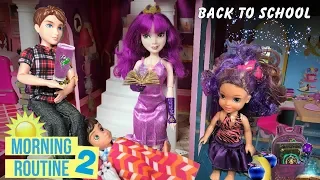 Mal and Ben Family Back To School Morning Routine #2❄️ Evie - Toys - Dolls - Descendants 3 -