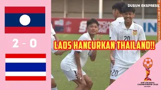 HIGHLIGHT LAOS U19 vs THAILAND U19 (2-0) AFF U-19 2022 | SEMIFINAL LAOS VS THAILAND