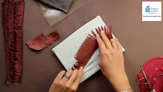 Leather Chrysanthemum Brooch Tutorial