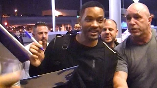 Will Smith Swarmed By Fans At LAX