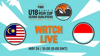 Malaysia v Indonesia | Full Basketball Game | FIBA U18 Women's Asia Cup 2024 | SEABA Qualifiers