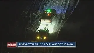 Lenexa teen pulls 53 cars out of snow