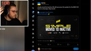 Ohnepixel reacts to S1mple benched from Navi.