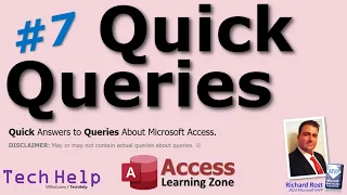 Microsoft Access TechHelp Quick Queries #7 - Hiding Access Interface, Runtime w Full Access, More!