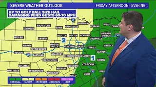 DFW weather: Chance of severe weather Friday